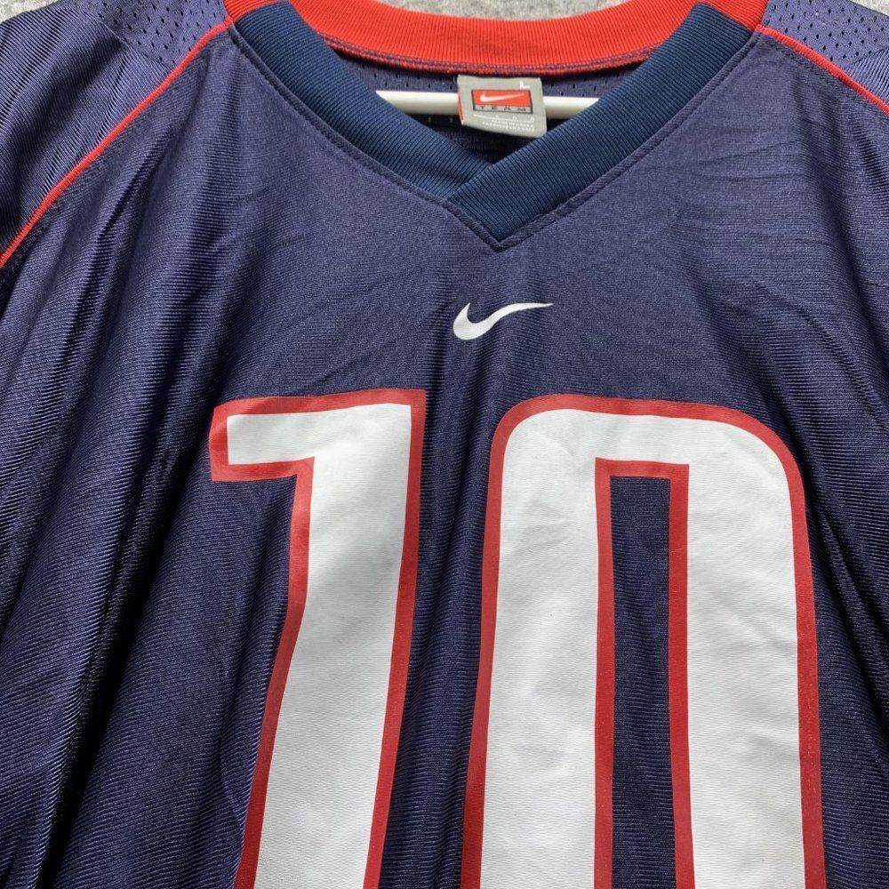 Nike Jersey Shirt Men Large Adult Blue Red 10 Arizona Outdoors Athletic Vintage - Picture 7 of 14